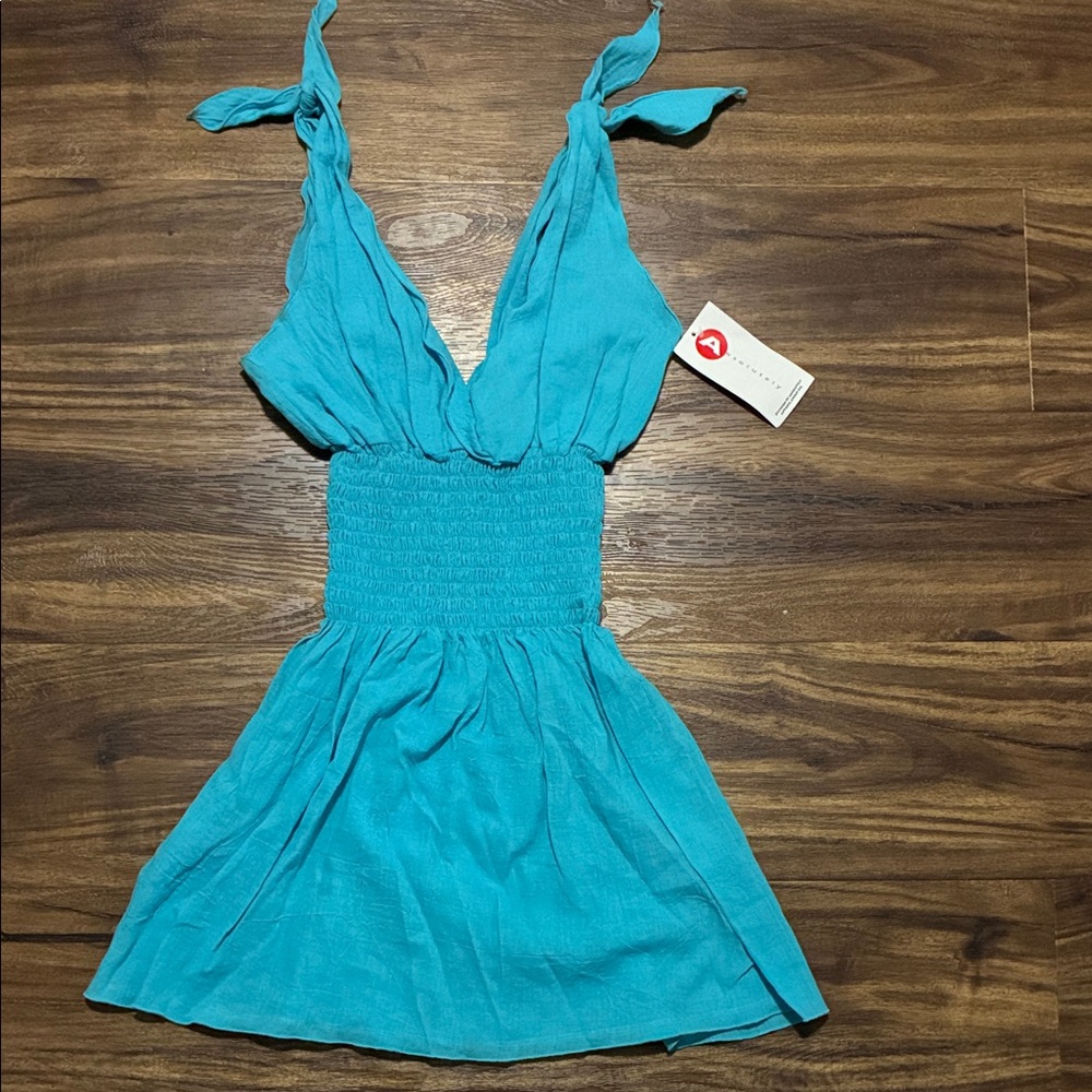 Absolutely Turquoise Tie-Shoulder Tank Top